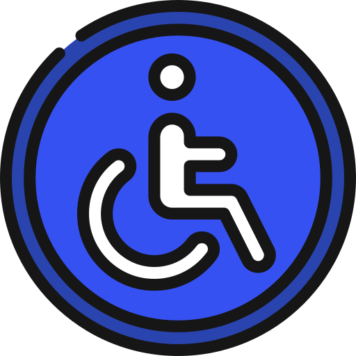 niepełnosprawny znak Juicy Fish Soft-fill ikona