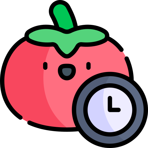 técnica pomodoro Kawaii Lineal color icono