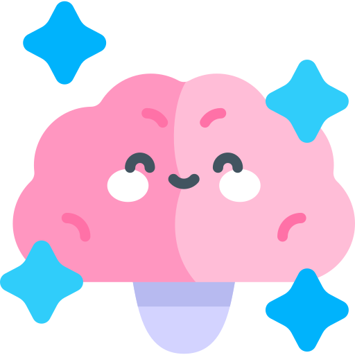 Brain Kawaii Flat icon