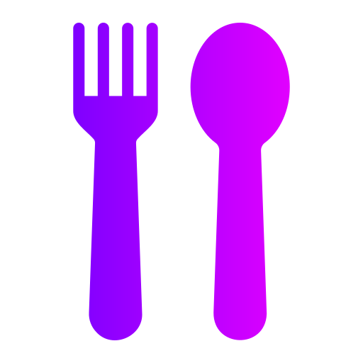 cuchara y tenedor Generic gradient fill icono