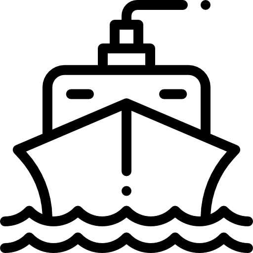 statek Detailed Rounded Lineal ikona