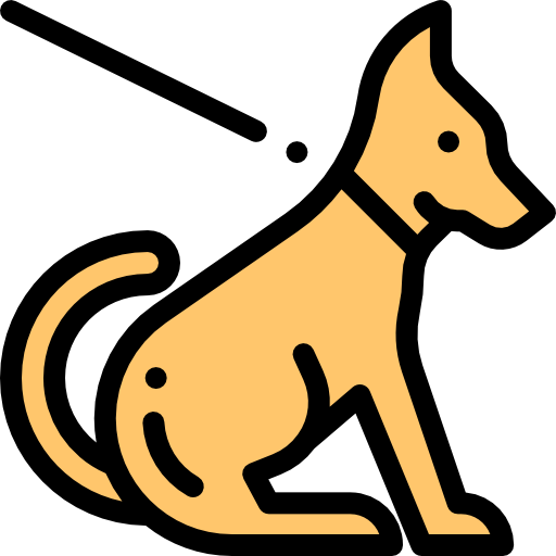 perro Detailed Rounded Lineal color icono