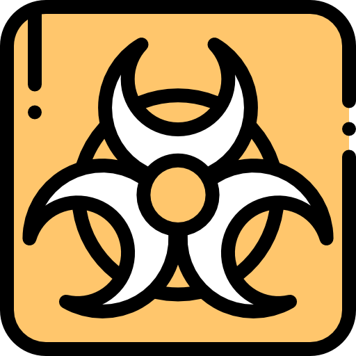 Biohazard Detailed Rounded Lineal color icon