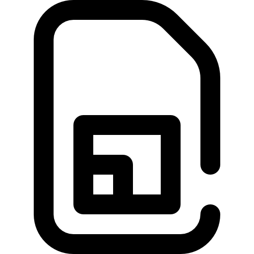 simカード Super Basic Omission Outline icon