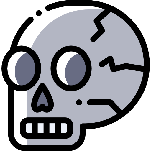 頭蓋骨 Detailed Rounded Color Omission icon