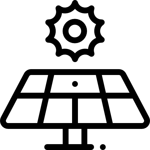 태양 전지 패널 Detailed Rounded Lineal icon