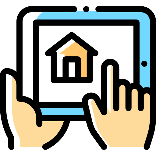 automatización del hogar Detailed Rounded Color Omission icono