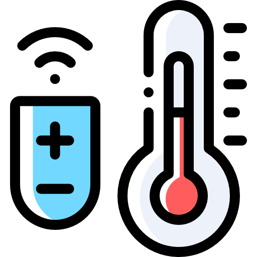温度計 Detailed Rounded Color Omission icon