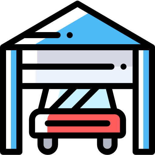 garage Detailed Rounded Color Omission icon