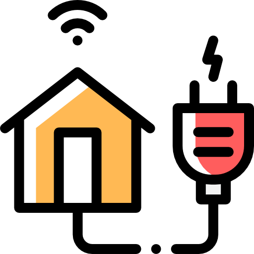 Smart home Detailed Rounded Color Omission icon