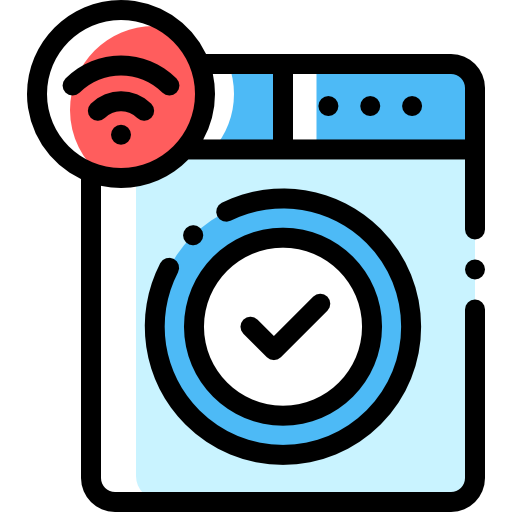 Washing machine Detailed Rounded Color Omission icon