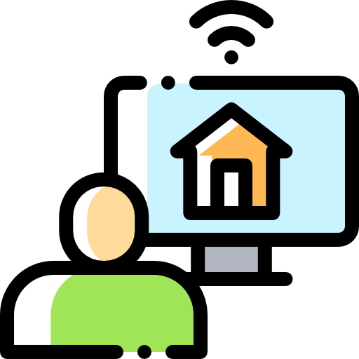 Smart home Detailed Rounded Color Omission icon