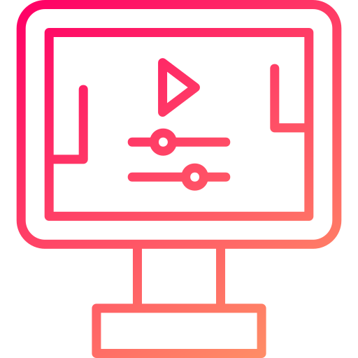 gráfico en movimiento Generic gradient outline icono