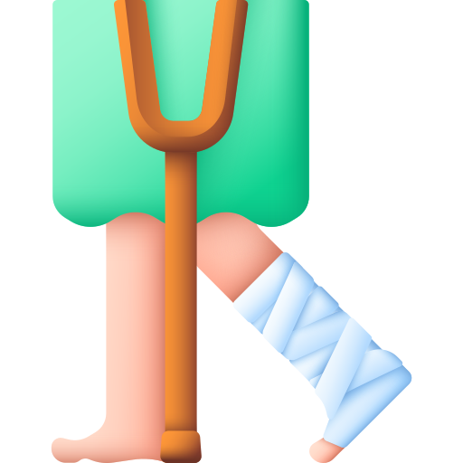 Broken leg 3D Color icon