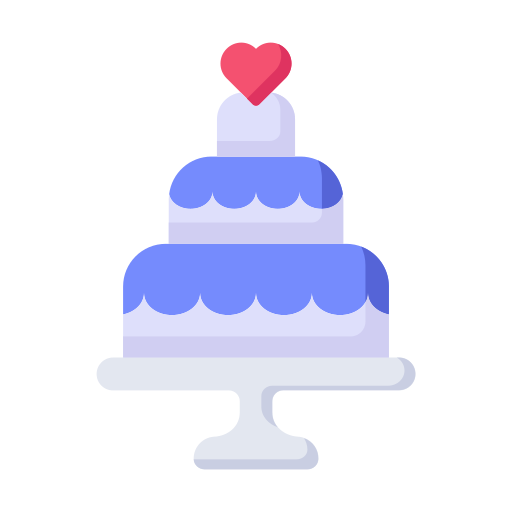 gâteau de mariage Generic color fill Icône