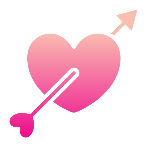 Love arrow Generic gradient fill icon