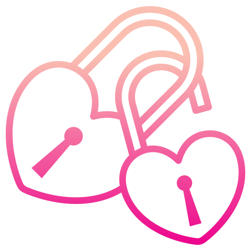 bloqueo del corazón Generic gradient outline icono