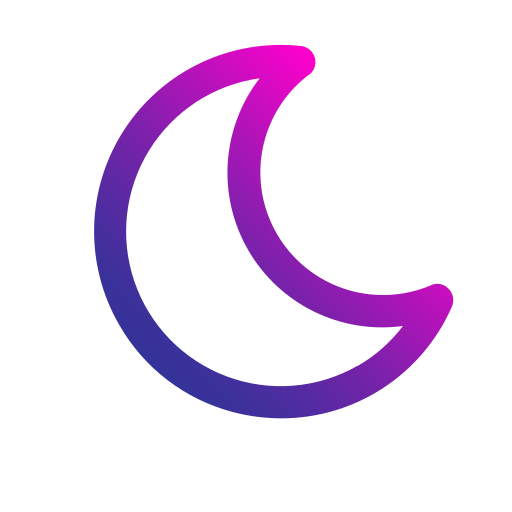 Half moon Generic gradient outline icon