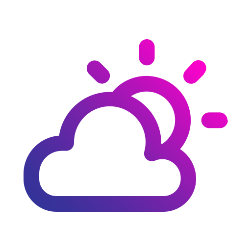 Partly cloudy Generic gradient outline icon