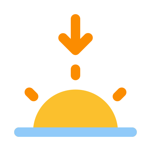 Sunset Generic color fill icon