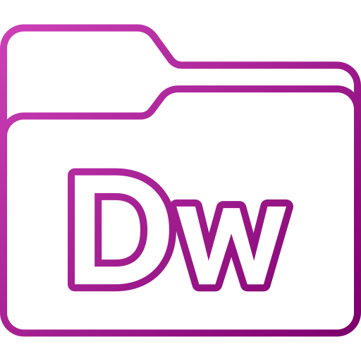 Dreamweaver Generic gradient outline icon