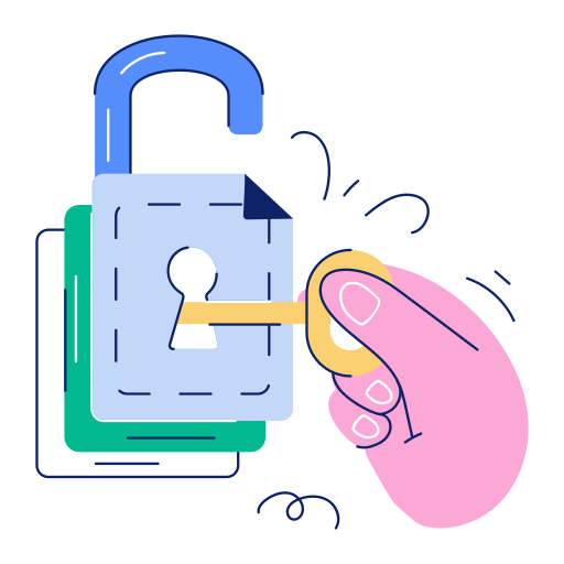 Open lock Generic Sticker Color Lineal Color icon