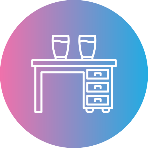 Office table Generic gradient fill icon