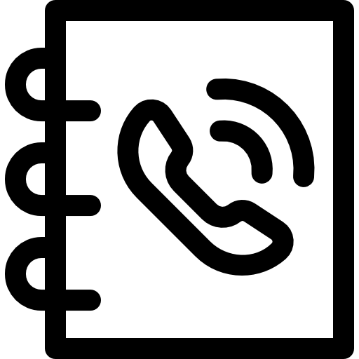 전화 번호부 Basic Rounded Lineal icon