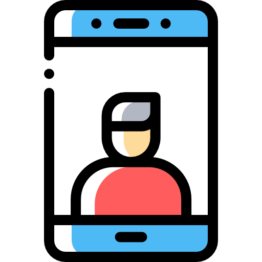 smartfon Detailed Rounded Color Omission ikona