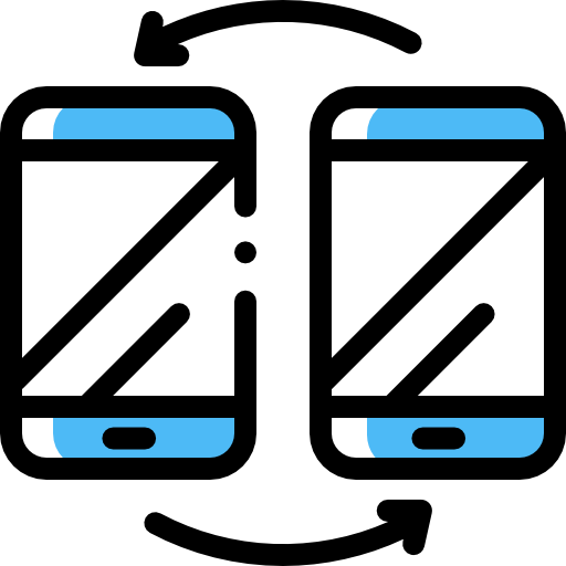 smartfon Detailed Rounded Color Omission ikona