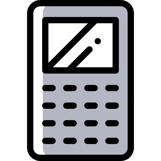 telefon komórkowy Detailed Rounded Color Omission ikona