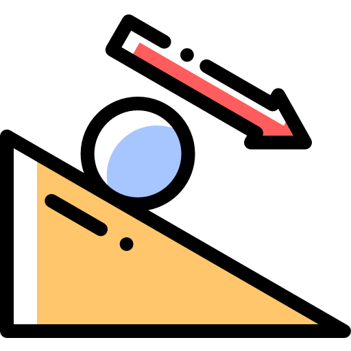 운동의 법칙 Detailed Rounded Color Omission icon