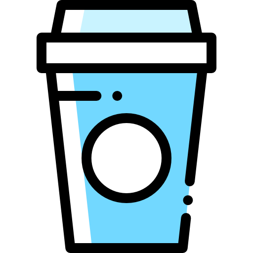 Paper cup Detailed Rounded Color Omission icon