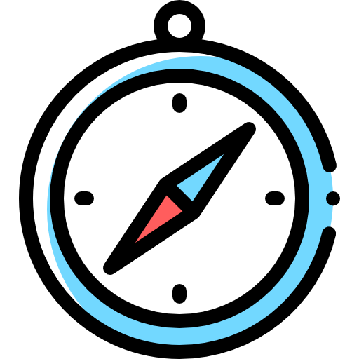 kompas Detailed Rounded Color Omission ikona