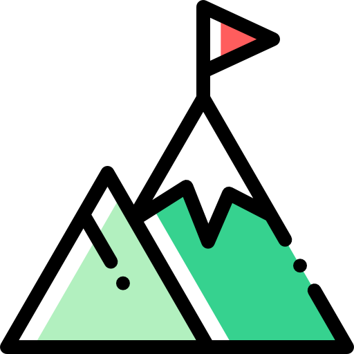 Mountain Detailed Rounded Color Omission icon