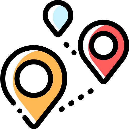 route Detailed Rounded Color Omission icon