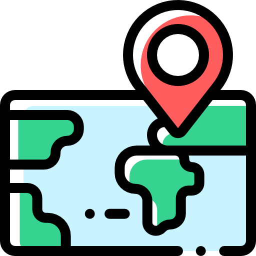 mapa Detailed Rounded Color Omission icono