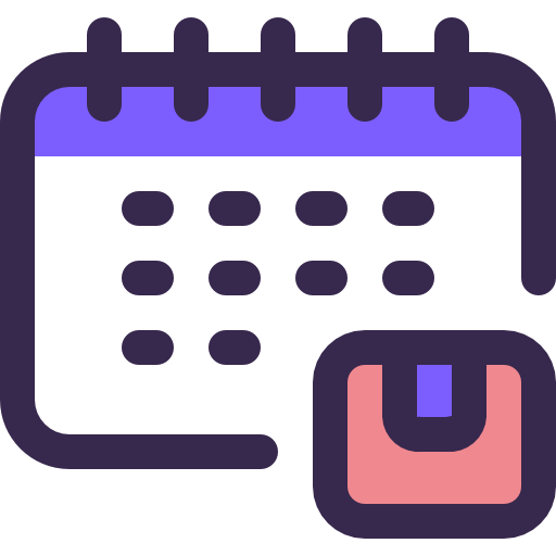 calendario Justicon Lineal Color icono