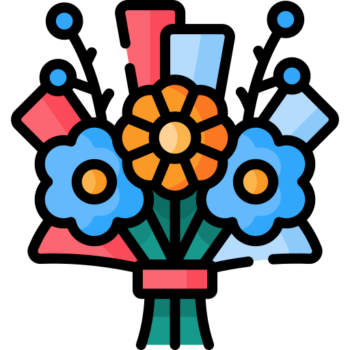 Букет цветов Special Lineal color иконка