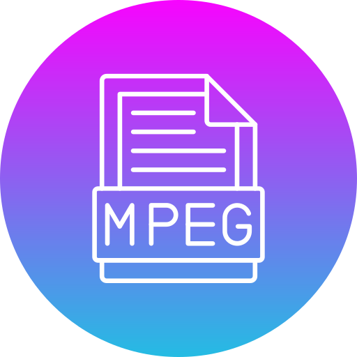 mpeg Generic gradient fill icono