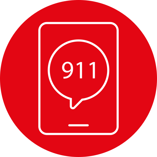 911 bellen Generic color fill icoon