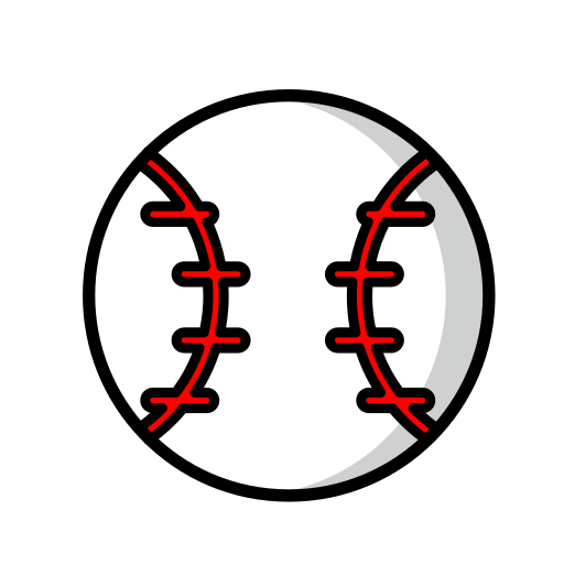 Бейсбольный мяч Generic color lineal-color иконка