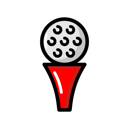 Мяч для гольфа Generic color lineal-color иконка