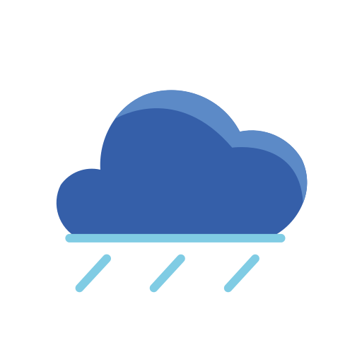 deszczowy klimat Generic color fill ikona