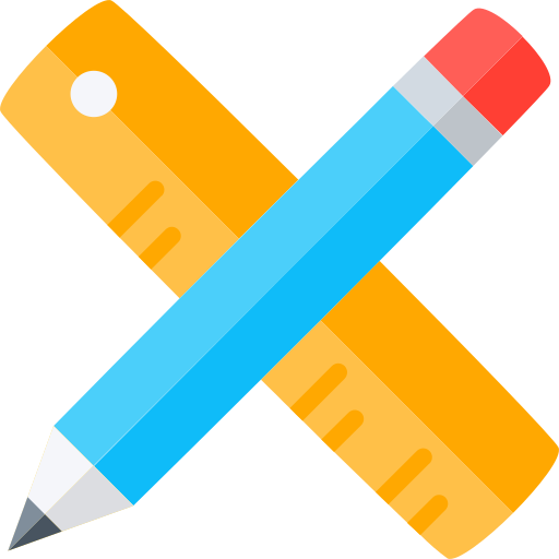 scala e matita Generic color fill icona