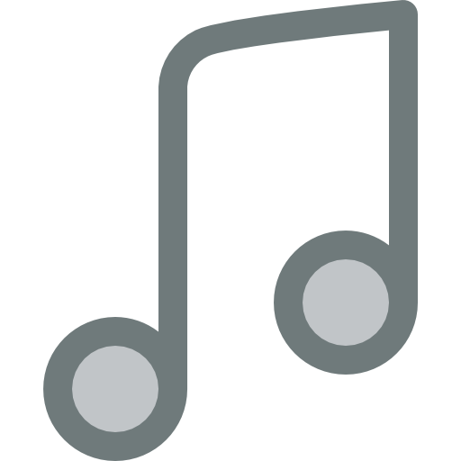 Music note Justicon Two Tone Gray icon