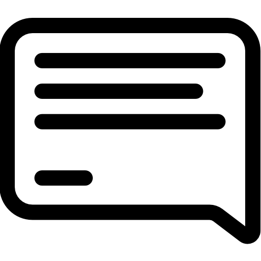 burbuja de diálogo Basic Rounded Lineal icono