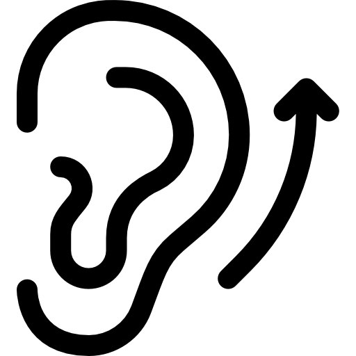 orecchio Basic Rounded Lineal icona