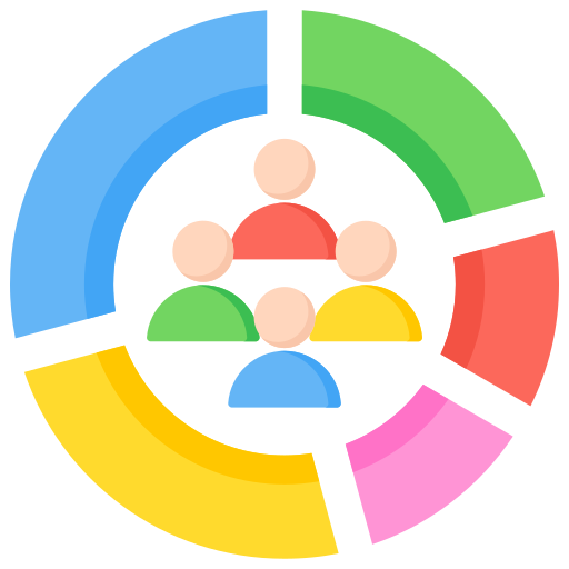 segmentación de clientes Generic color fill icono