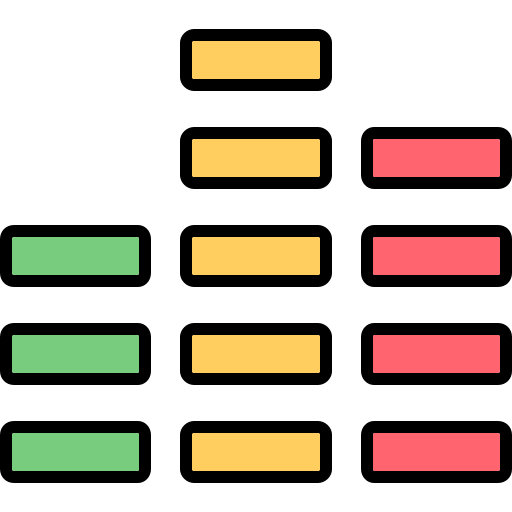 bary muzyczne Generic color lineal-color ikona